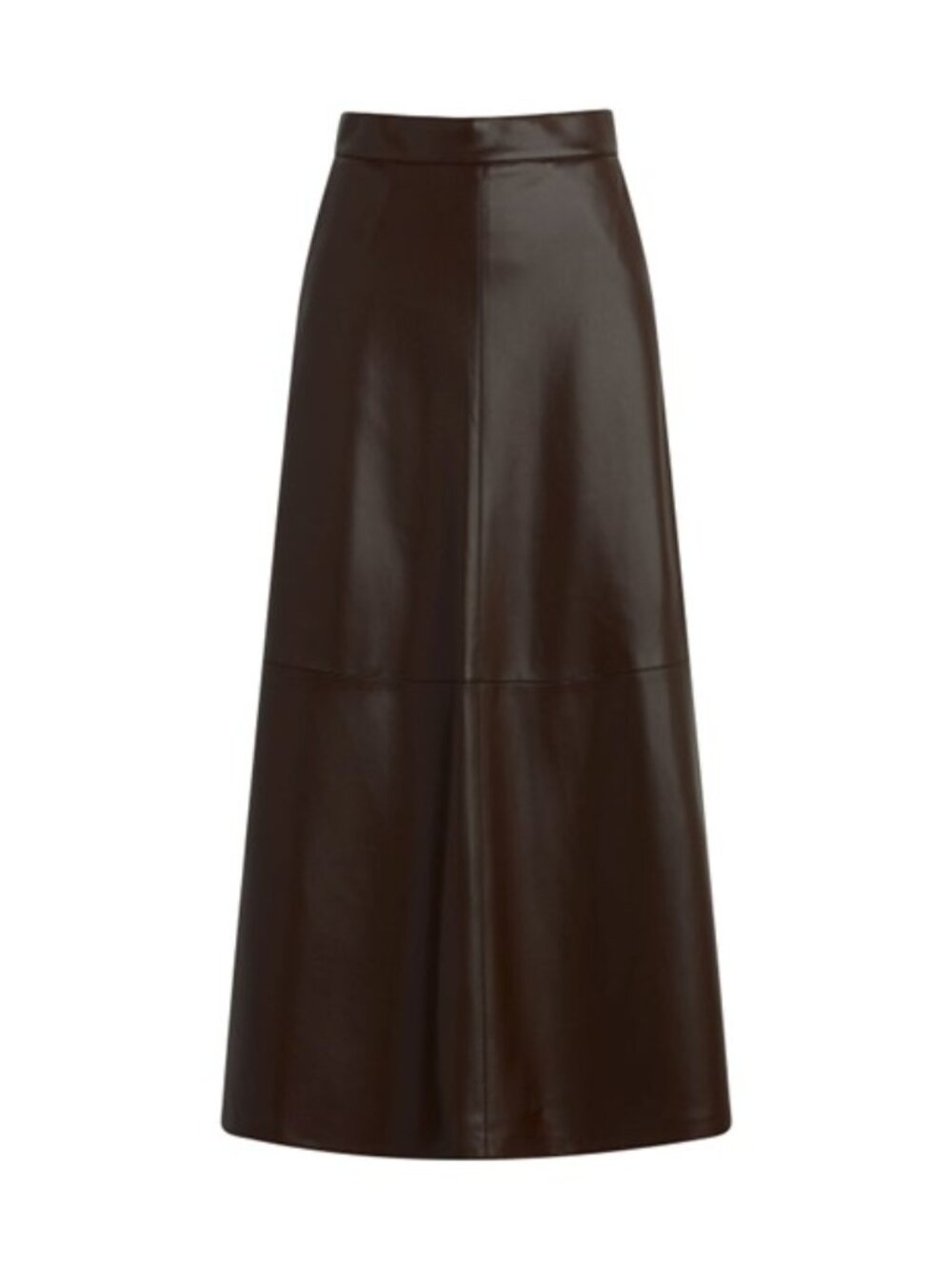Joe's Jeans x Dani Michelle The Tavi Vegan Leather Midi Skirt - Coffee Bean - 4 - Picture 7 of 9